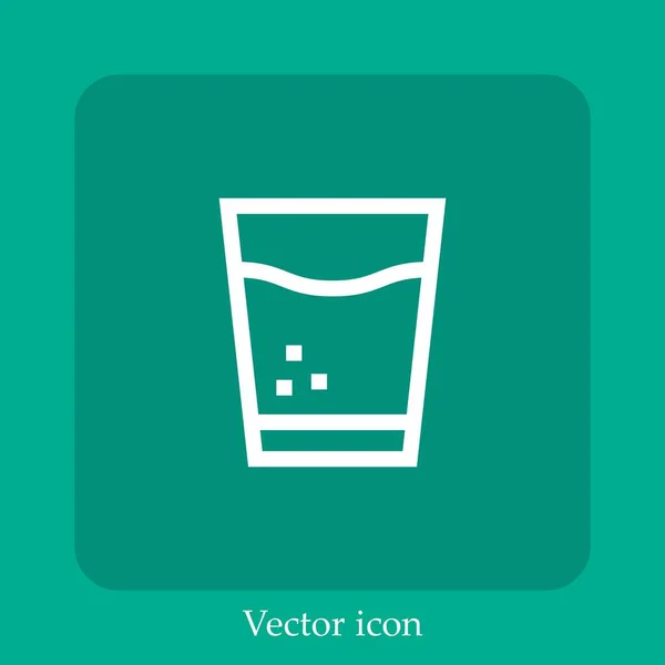 Watervector Pictogram Lineair Icon Line Met Bewerkbare Slag — Stockvector