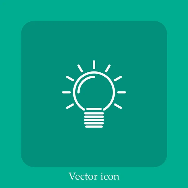 Ícone Vetor Negócios Linear Icon Line Com Curso Editável — Vetor de Stock
