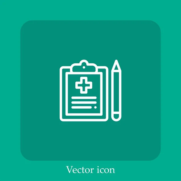 Dateivektorsymbol Lineare Icon Line Mit Editierbarem Strich — Stockvektor