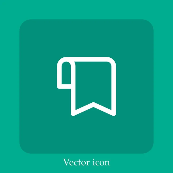 Étiquette Icône Vectorielle Icône Linéaire Ligne Avec Trait Modifiable — Image vectorielle