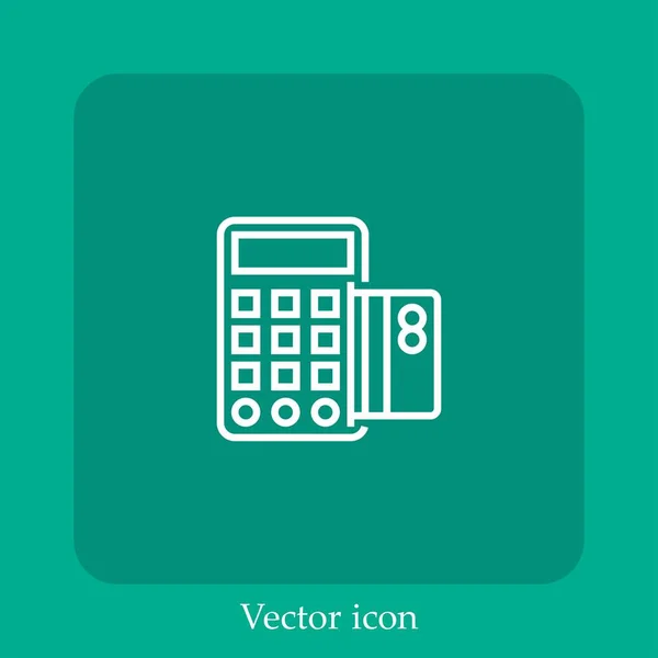 Ícone Vetor Ponto Serviço Linear Icon Line Com Curso Editável — Vetor de Stock