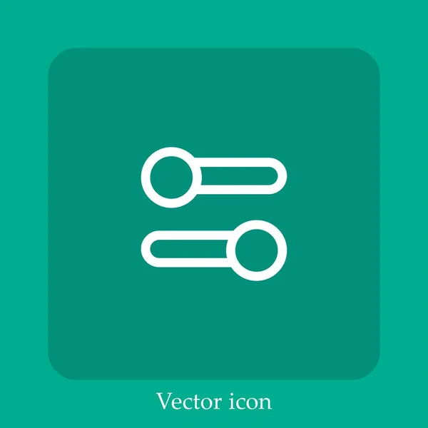 Configuração Ícone Vetor Linear Icon Line Com Curso Editável — Vetor de Stock