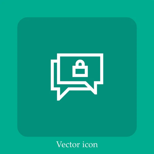 Chat Vector Icon Lineare Icon Line Mit Editierbarem Strich — Stockvektor