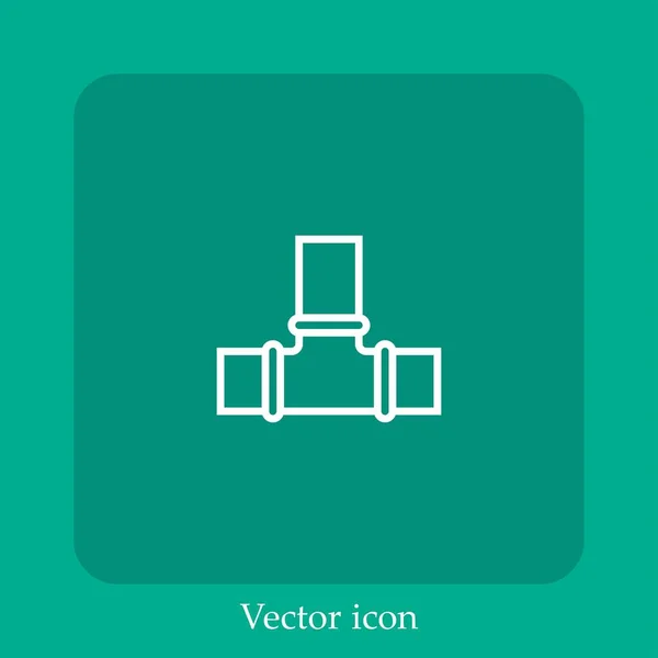 Pipe Vector Icon Linear Icon Line Editable Stroke — Stock Vector