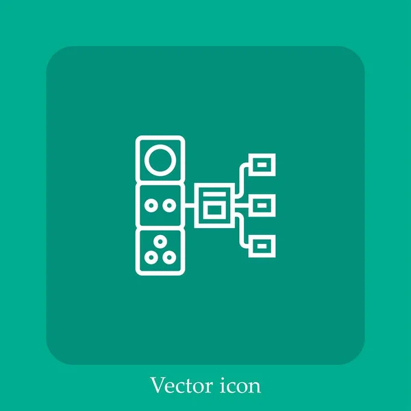 Icône Vectorielle Classement Iconique Linéaire Ligne Avec Trait Modifiable — Image vectorielle