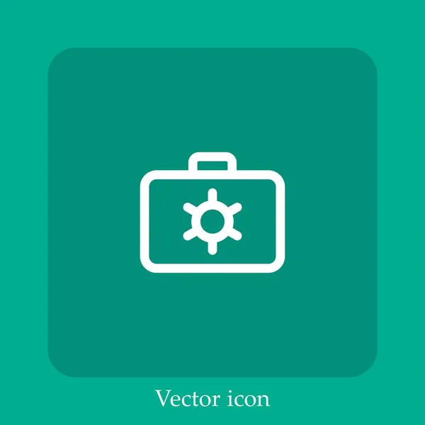 Einstellung Des Vektorsymbols Lineare Icon Line Mit Editierbarem Strich — Stockvektor