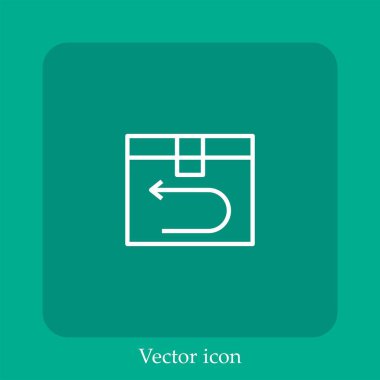 kutu vektör doğrusal simgesi. Düzenlenebilir vuruş ile satır