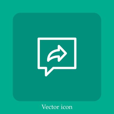 vektör doğrusal simgesini paylaş. Düzenlenebilir vuruş ile satır