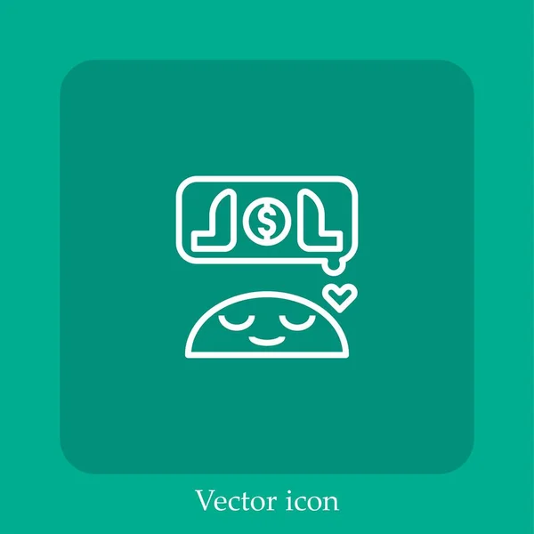 Icono Vector Depositario Icon Line Lineal Con Carrera Editable — Vector de stock