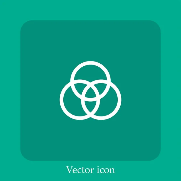 Ícone Vetorial Instagram Linear Icon Line Com Curso Editável — Vetor de Stock