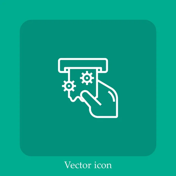 Ícone Vetor Tecido Linear Icon Line Com Curso Editável — Vetor de Stock