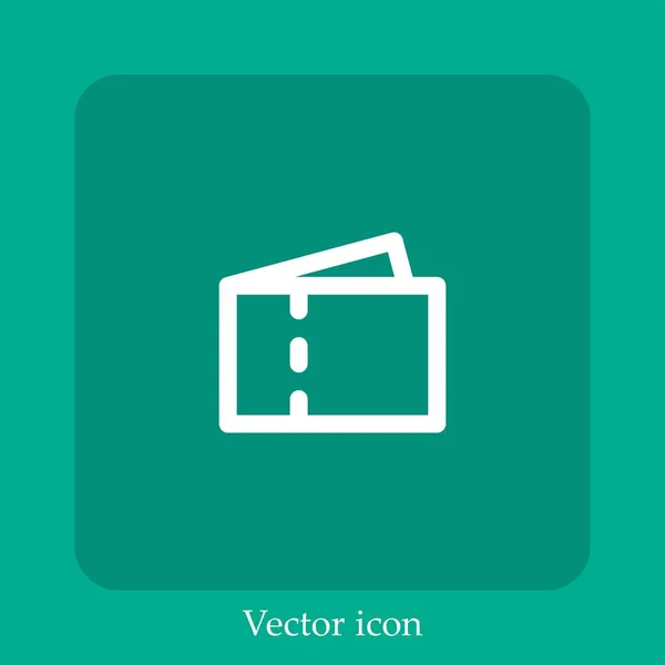 Gutschein Vektor Symbol Lineare Icon Line Mit Editierbarem Strich — Stockvektor