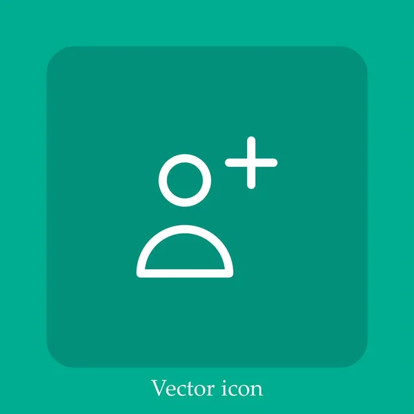 Siga Ícone Vetorial Linear Icon Line Com Curso Editável — Vetor de Stock