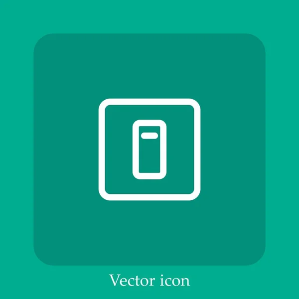 Apagar Icono Vectorial Icon Line Lineal Con Carrera Editable — Vector de stock