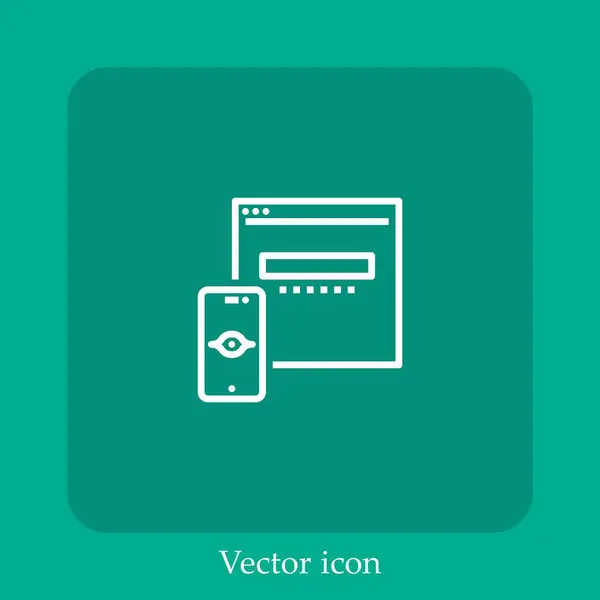 Vision Vektor Icon Lineare Icon Line Mit Editierbarem Strich — Stockvektor