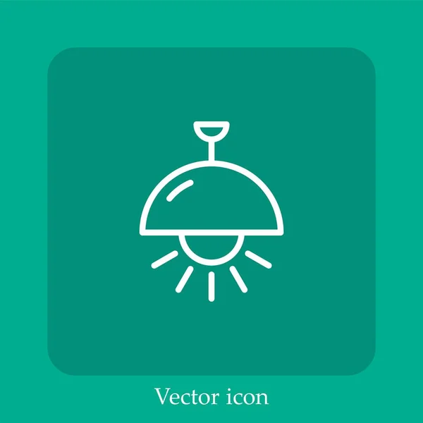Chandelier Vector Icon Linear Icon Line Editable Stroke — Stock Vector