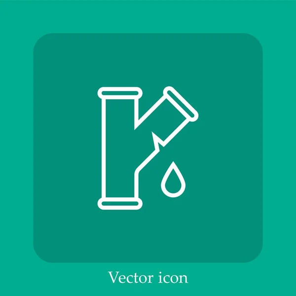 Leck Vektor Symbol Lineare Icon Line Mit Editierbarem Strich — Stockvektor