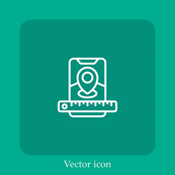 Mobiles Vektorsymbol Lineare Icon Line Mit Editierbarem Strich — Stockvektor