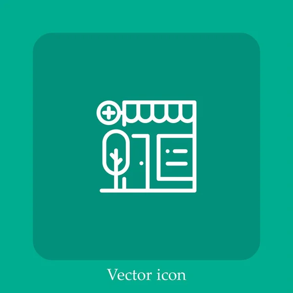 Speichern Vektorsymbol Lineare Icon Line Mit Editierbarem Strich — Stockvektor