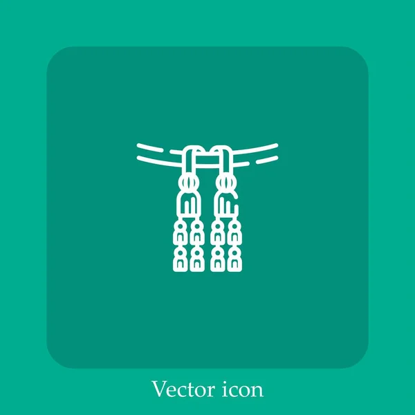 Ícone Vetorial Cinto Linear Icon Line Com Curso Editável — Vetor de Stock