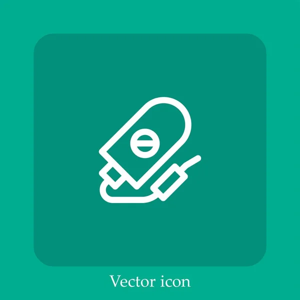 Desinfektionsvektorsymbol Linear Icon Line Mit Editierbarem Strich — Stockvektor