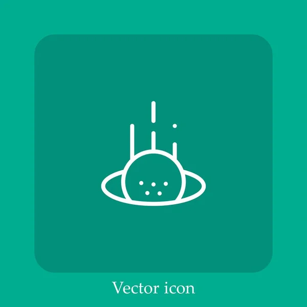 Ícone Vetor Buraco Golfe Linear Icon Line Com Curso Editável — Vetor de Stock