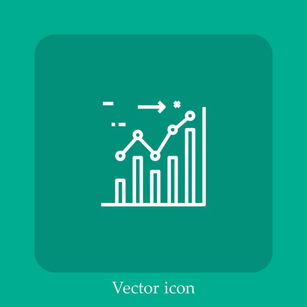 Balkendiagramm Vektor Symbol Lineare Icon Line Mit Editierbarem Strich lizenzfreie Stockillustrationen