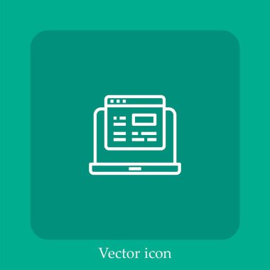 Web vektörü simgesi doğrusal simgesi. Düzenlenebilir vuruş ile satır