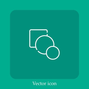 Vektör simgesi doğrusal simgesini karıştır. Düzenlenebilir vuruş ile satır