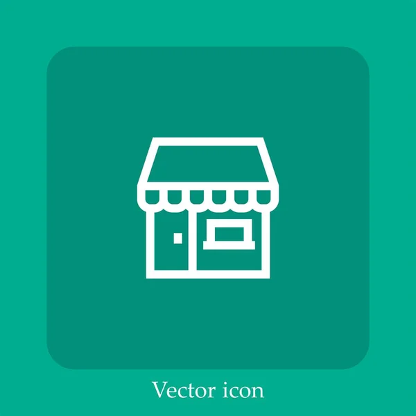 Shop Vektor Symbol Lineare Icon Line Mit Editierbarem Strich — Stockvektor