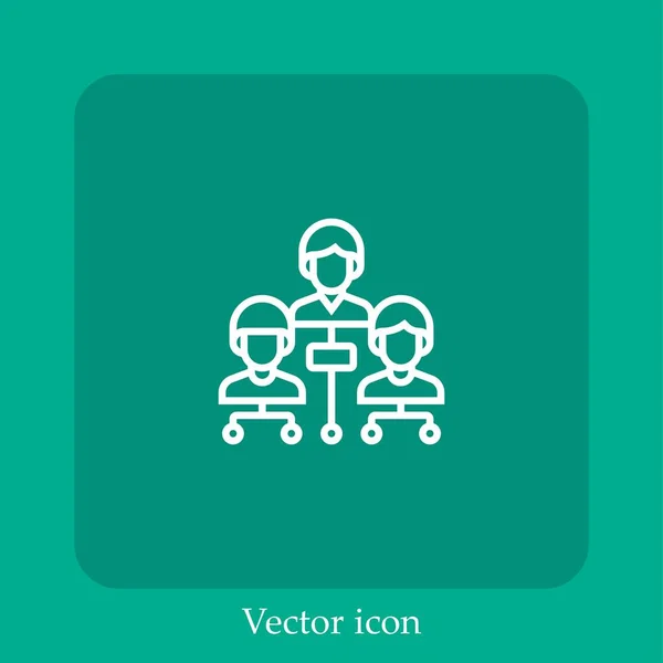 Icono Vector Estructura Icon Line Lineal Con Carrera Editable — Vector de stock