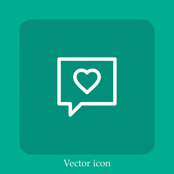 Como Icono Vectorial Icon Line Lineal Con Carrera Editable — Vector de stock