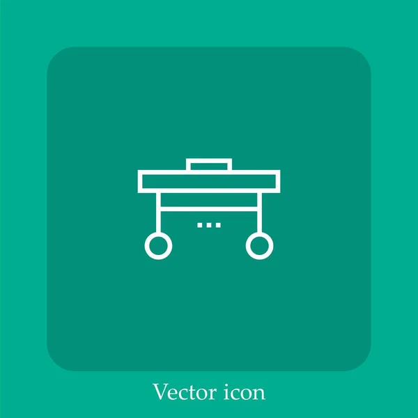 Stretcher Vektor Symbol Lineare Icon Line Mit Editierbarem Strich — Stockvektor