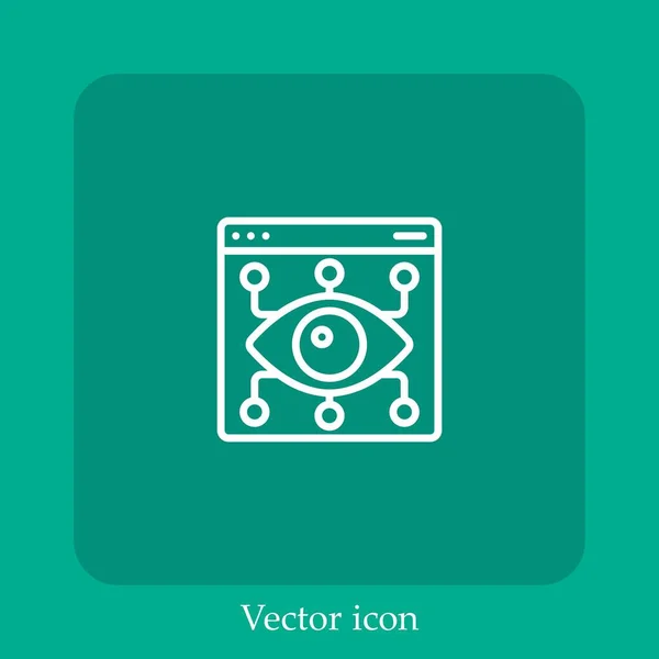 Ícone Vetorial Website Linear Icon Line Com Curso Editável —  Vetores de Stock