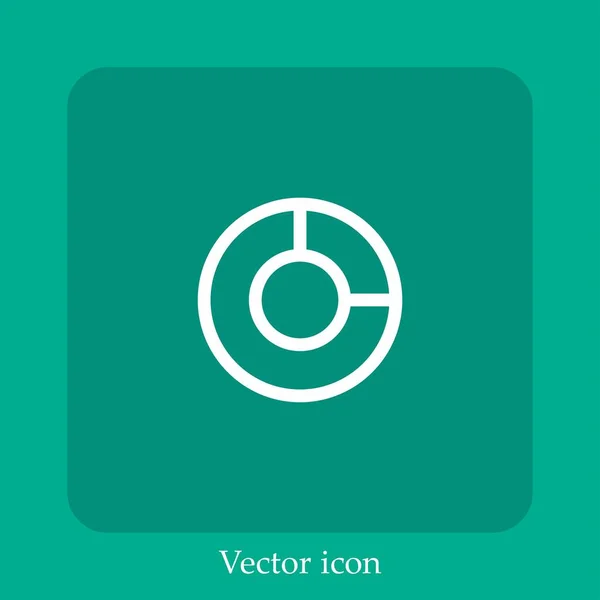 Icona Grafica Vettoriale Icon Line Lineare Con Tratto Modificabile — Vettoriale Stock