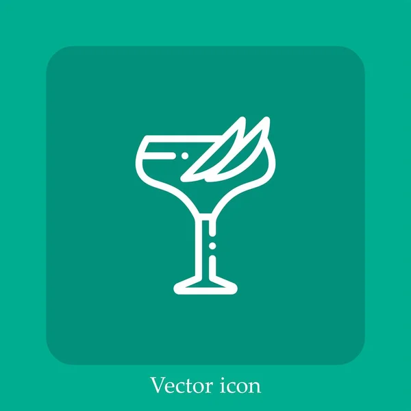 Cocktails Vektor Symbol Lineare Icon Line Mit Editierbarem Strich — Stockvektor