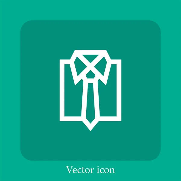 Tie Vector Icon Linear Icon Line Editable Stroke — Stock Vector