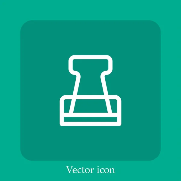 Clip Vektor Symbol Lineare Icon Line Mit Editierbarem Strich — Stockvektor