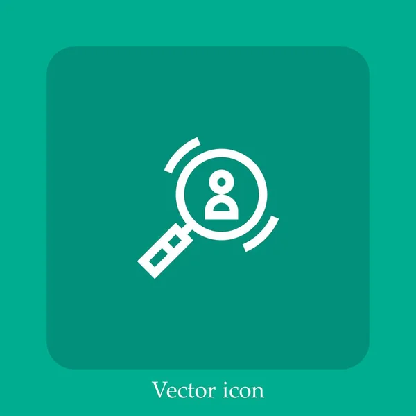 Contratação Ícone Vetor Linear Icon Line Com Curso Editável — Vetor de Stock