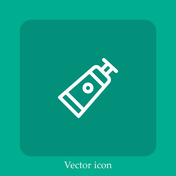 Ícone Vetor Pintura Linear Icon Line Com Curso Editável — Vetor de Stock