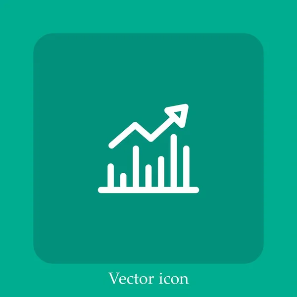 Profit Vector Icon Linear Icon Line Editable Stroke — стоковый вектор