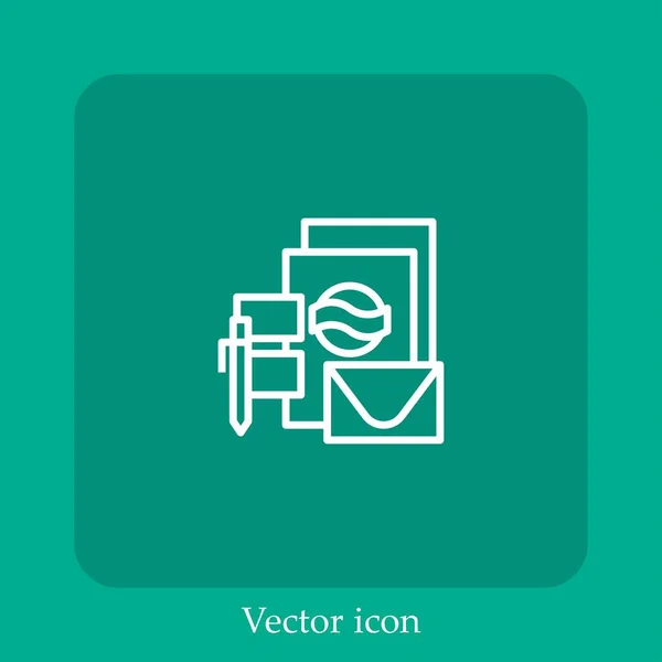 Template Vektor Symbol Lineare Icon Line Mit Editierbarem Strich — Stockvektor