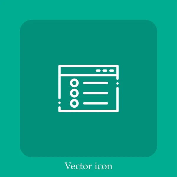 App Vector Pictogram Lineair Icon Line Met Bewerkbare Slag — Stockvector