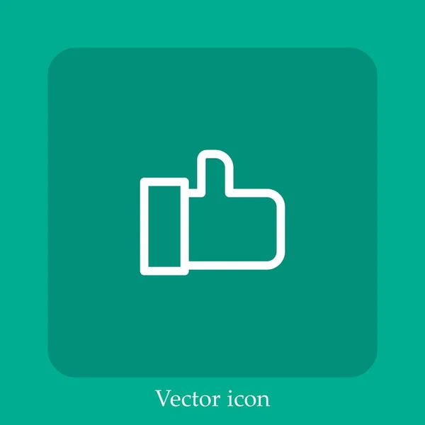 Som Vektor Ikonen Linjär Ikon Linje Med Redigerbar Stroke — Stock vektor