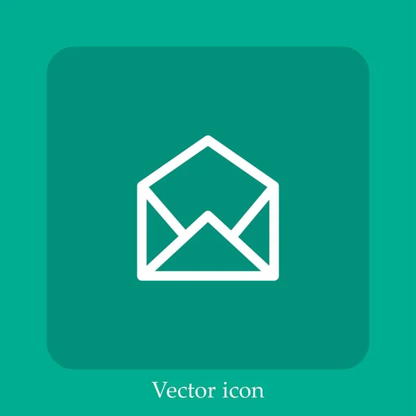 Mailing Vektor Symbol Lineare Icon Line Mit Editierbarem Strich — Stockvektor