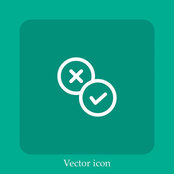 Taxa Ícone Vetor Linear Icon Line Com Curso Editável — Vetor de Stock