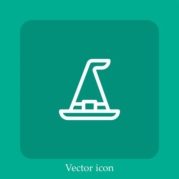 Hexenvektorsymbol Lineare Icon Line Mit Editierbarem Strich — Stockvektor