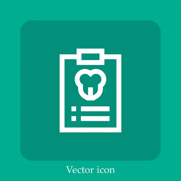 Prescription Vector Icon Linear Icon Line Editable Stroke — Stock Vector