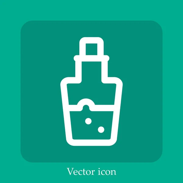 Poison Vector Icon Lineare Icon Line Mit Editierbarem Strich — Stockvektor