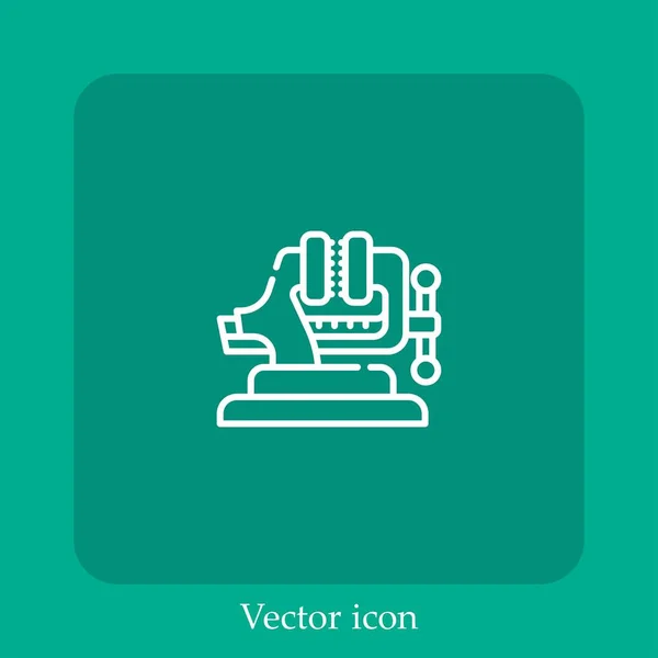 Vise Icona Vettoriale Lineare Icon Line Con Tratto Modificabile — Vettoriale Stock